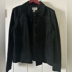 Black suede jacket, XL
